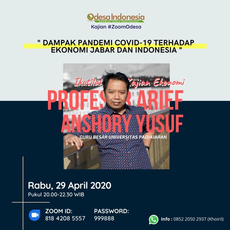 Kajian Ekonomi #ZoomOdesa Prof.Dr.Arief Anshory Yusuf