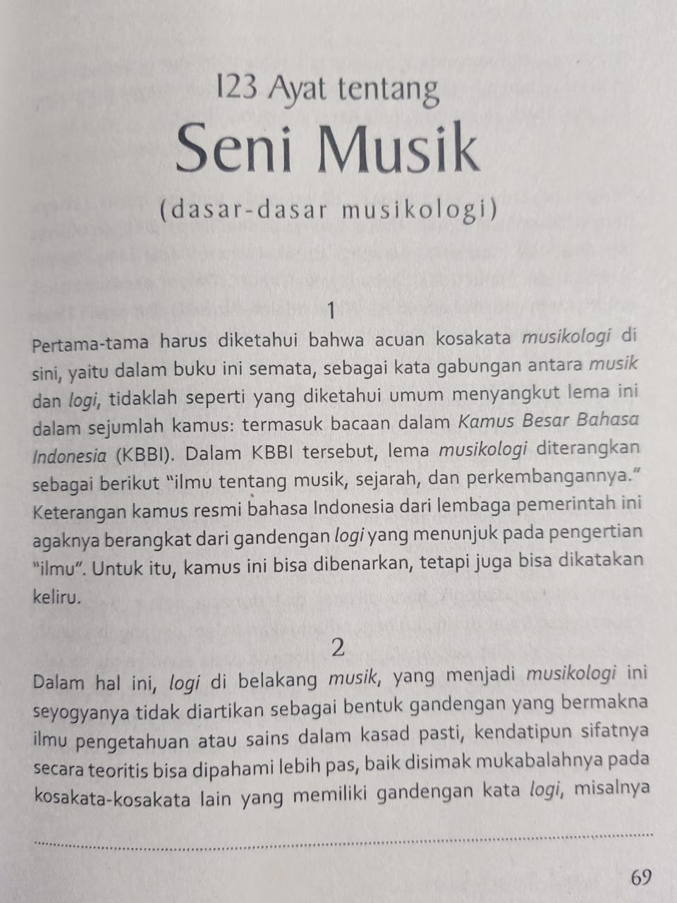 Musikologi Karya Remy Sylado
