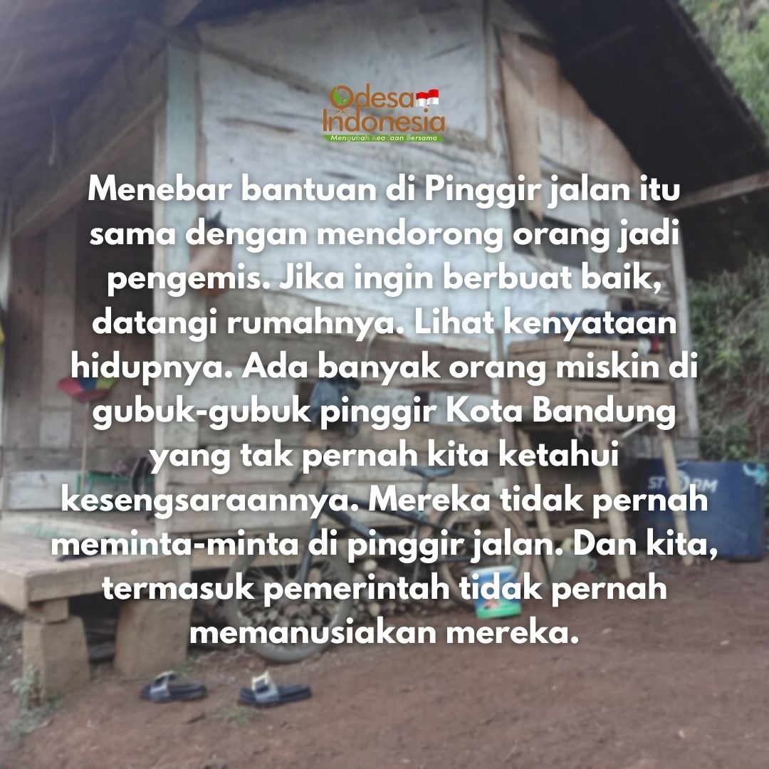 Bantuan tepat sasaran menjadi kunci penting dibicarakan karena jika keliru bisa menyebabkan persoalan.