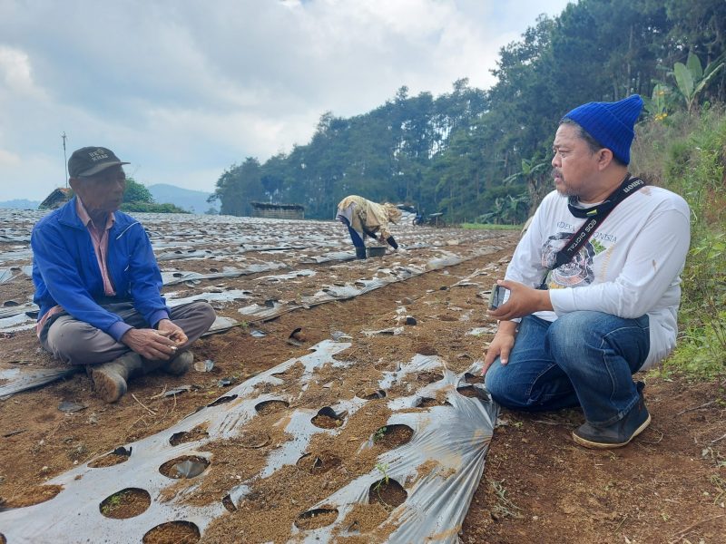 Petani dekat Hutan Arcamanik Bandung